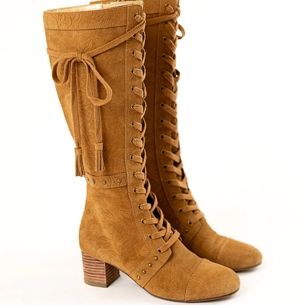 Joyfolie size 7.5 Marita Tall Boot in Pecan